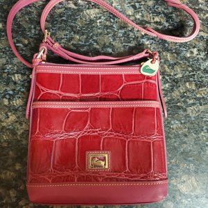 Dooney & Bourke Oakdale Red Croc Leather Crossbody